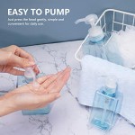 3 Pack Empty Hand Pump Bottles, Suream 5.1oz/150ml, 9.9oz/280ml, 15.8oz/450ml Blue Soap Dispensers, Empty Plastic Refillable Shower Water Containers for Bathroom Soap Lotion Shampoo and Conditioner