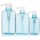 3 Pack Empty Hand Pump Bottles, Suream 5.1oz/150ml, 9.9oz/280ml, 15.8oz/450ml Blue Soap Dispensers, Empty Plastic Refillable Shower Water Containers for Bathroom Soap Lotion Shampoo and Conditioner