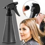 4 Packs Spray Bottles with Stream, Suream 10.6oz/300ml Gray Mist Sprayer with Black Adjustable Nozzle for Curly Hair, Refillable Empty Plastic Bottle for Hairdressing, Planting, Ironing and Cleaning