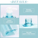 Empty Shower Soap Dispensers, Suream 5.1oz/150ml 3 Pack Clear Blue Plastic Refillable Square Hand Pump Bottles for Lotion Shampoo Conditioner, Small Containers for Bathroom, Kitchen Sink and Travel