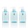 Empty Shower Soap Dispensers, Suream 5.1oz/150ml 3 Pack Clear Blue Plastic Refillable Square Hand Pump Bottles for Lotion Shampoo Conditioner, Small Containers for Bathroom, Kitchen Sink and Travel