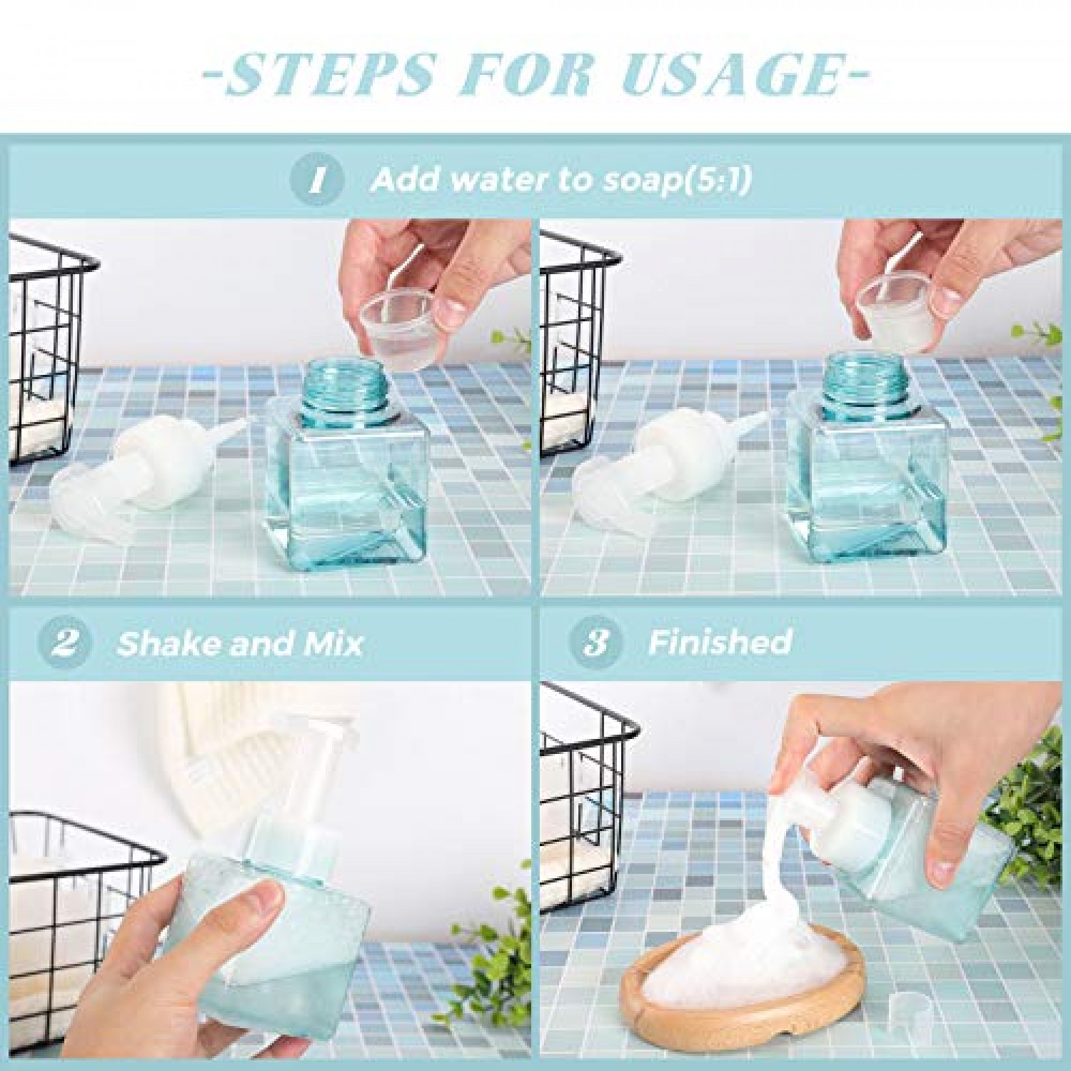 Foam bottle empty 250ml 450ml plastic soap dispenser foam bottle