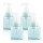 Foaming Shampoo Dispenser Bottle, Suream 4 Pack 8.45oz/250ml Blue Plastic Refillable Hand Pump Container for Lotion, Conditioner, Empty Small Square Bottle for Bathroom Body Wash, Kitchen Sink, Travel