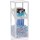 Glass Makeup Brush Organizer with Lid, Suream 8.3” White Clear Square Dustproof Transparent Cosmetic Pencil Organizer with Colorful Pearls for Drawer, Dresser, Countertop, Bedroom and Bathroom vanity
