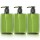 Green Plastic Pump Bottles, Suream 3 Packs 9.9oz/280ml Refillable Square Hand Pump Containers for Essential Oil Soap Lotion Shampoo, Great Soap Dispensers for Bathroom, Kitchen Sink and Travel Use