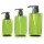 Green Pump Dispenser for Bathroom, Suream 3 Packs 5.1oz/150ml, 9.9oz/280ml, 15.8oz/450ml, Plastic Refillable Square Hand Pump Containers Filling with Soap Lotion Shampoo for Bathroom and Kitchen Use