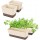 Indoor Herb Planter Boxes, Suream 4 Pack Window Box with Tray, Modern Plastic Plant Flower Succulent Cactus Pots for Windowsill, Garden Balcony, Home Office Outdoor Decor(6x3.8, 12x3.8, 16x3.8Inch)