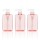 Pink Liquid Soap Dispensers, Suream 3 Packs 5.1oz/150ml Plastic Refillable Square Hand Pump Containers Filling with Essential Oil Soap Lotion Shampoo for Bathroom, Kitchen Sink and Travel Use