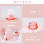 Plasitc Pump Containers for Shampoo, Suream 3 Pack 15.8oz/450ml Pink Refillable Square Soap Dispensers for Essential Oil Soap Lotion, Great Bottles for Bathroom and Kitchen Counter Use