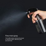 Plastic Mister Bottle with Trigger, Suream 10.1oz/300ml Black Transparent Mist Sprayer for Hair, Refillable Empty Clear Water Bottle for Hair Styling, Watering Plant, Gardening, Ironing and Cleaning