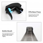 Plastic Mister Bottle with Trigger, Suream 10.1oz/300ml Black Transparent Mist Sprayer for Hair, Refillable Empty Clear Water Bottle for Hair Styling, Watering Plant, Gardening, Ironing and Cleaning