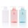 Plastic Shower Pump Bottles, Suream 3 Pack 15.8oz/450ml White Pink Blue Refillable Square Soap Dispensers for Lotion Liquid Conditioner Shower Hand Wash, Empty Containers for Bathroom and Kitchen Sink