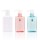 Plastic Shower Pump Containers, Suream 3 Pack 5.1oz/150ml White Pink Blue Refillable Square Soap Dispensers for Lotion Shampoo Conditioner, Empty Small Bottles for Bathroom, Kitchen Sink and Travel