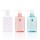 Plastic Shower Pump Containers, Suream 3 Pack 5.1oz/150ml White Pink Blue Refillable Square Soap Dispensers for Lotion Shampoo Conditioner, Empty Small Bottles for Bathroom, Kitchen Sink and Travel