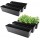Rectangle Window Boxes, Greaner 6PCS 16x3.8 Inch Black Herb Planters with RemovableTray and Drainage Hole, Succulent Flowers Plastic Pot for Balcony, Office, Windowsill, Garden, Outdoor Decoration Use