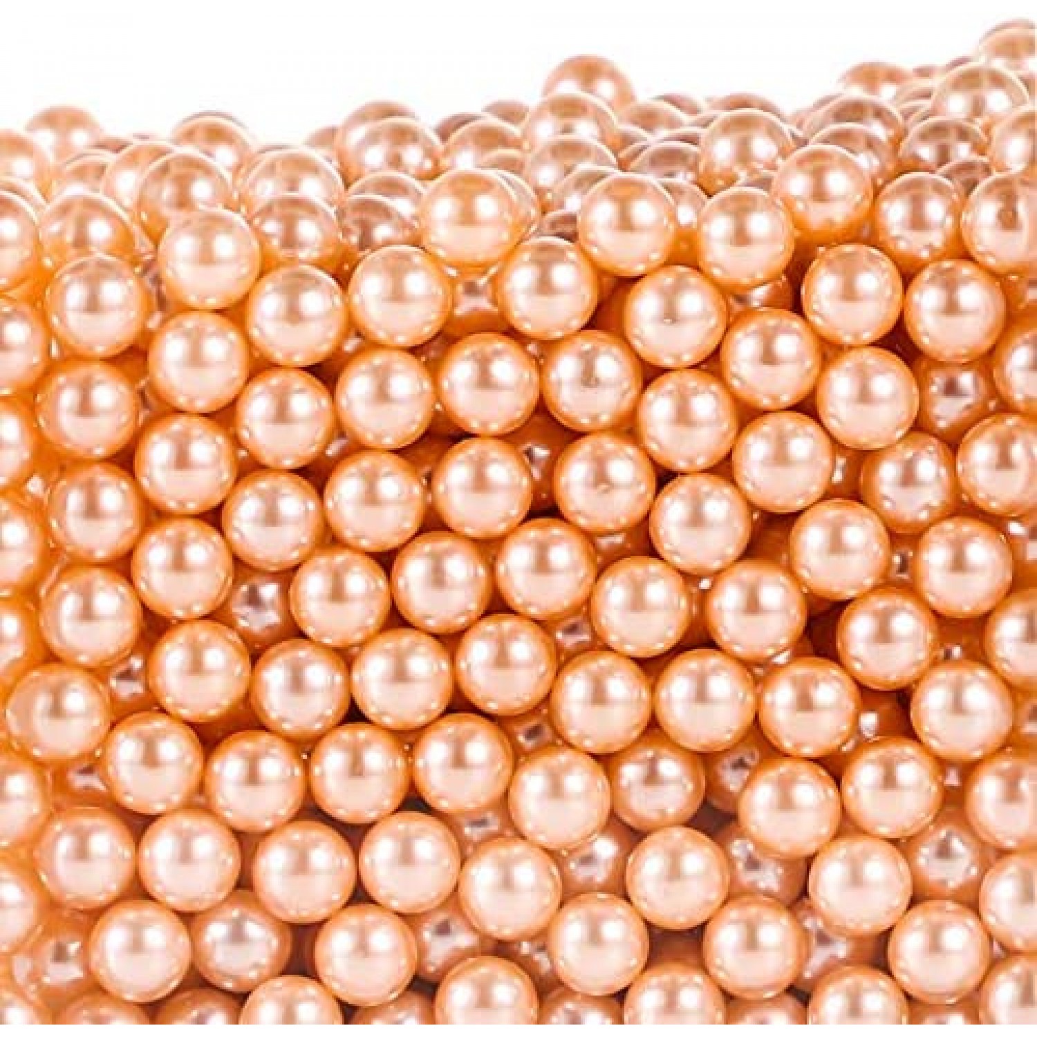 SUREAM Gold Assorted Floating Pearls, 100PCS Art Faux Pearls and