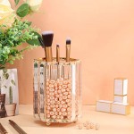 SUREAM 1300Pcs Pearls for Makeup Brush Holder, 8mm/0.31Inch Round Beads for Cosmetic Pencil Storage, Vase Filler for Wedding Centerpiece, Birthday Party, Table Scatter, Home Decoration(Gold, No Hole)