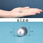 SUREAM 16mm/0.63Inch Decorative Makeup Brush Beads No Hole, 160 Pieces Round Faux Art Vase Filler Pearls, Bulk Plastic Shiny Pearl Beads for Jewelry Crafts Making, Wedding Centerpiece, Party Candles