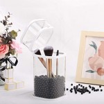 SUREAM Beads for Makeup Brush Holder 1300Pcs Black, No Hole Round Beads 8mm/0.31In Bulk Vase Filler Pearls for Holding Brush Lipstick Eyeliner, Birthday Party, Wedding Table Scatter, Craft Decoration