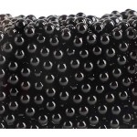 SUREAM Beads for Makeup Brush Holder 1300Pcs Black, No Hole Round Beads 8mm/0.31In Bulk Vase Filler Pearls for Holding Brush Lipstick Eyeliner, Birthday Party, Wedding Table Scatter, Craft Decoration