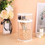 SUREAM Gold Makeup Beads for Brush Holder, 12mm/0.47Inch Round Art Faux Pearls, Undrilled Beads to Hold Makeup Brush, Vase Filler Pearls for Wedding Centerpiece, Table Scatter Decoration (350Pcs)