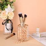 SUREAM Gold Makeup Beads for Brush Holder, 12mm/0.47Inch Round Art Faux Pearls, Undrilled Beads to Hold Makeup Brush, Vase Filler Pearls for Wedding Centerpiece, Table Scatter Decoration (350Pcs)