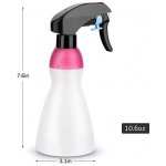 SUREAM Plant Spray Bottle, 10.6oz/300ml Plastic Water Mist Sprayer Refillable Empty Houseplant Sprayer with Black Trigger for Planting, Gardening, Misting Flowers, Ironing and Cleaning Solution