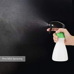 SUREAM Plastic Mister Bottle for Plant, 10.6oz/300ml Fine Mist Sprayer with Black Trigger, Refillable Empty Water Spray Bottle for Planting, Gardening, Misting Flowers, Ironing and Cleaning Solution