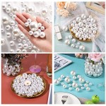 SUREAM Polished Pearls Mixed Sizes 14/20/30mm, 100PCS White Floating Beads and 2300PCS Gel Beads, Elegant Glossy Pearl for Craft, Table Scatters, Candle Centerpieces, Birthday Party, Floral Decor