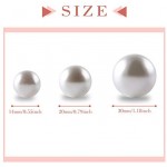 SUREAM Polished Pearls Mixed Sizes 14/20/30mm, 100PCS White Floating Beads and 2300PCS Gel Beads, Elegant Glossy Pearl for Craft, Table Scatters, Candle Centerpieces, Birthday Party, Floral Decor