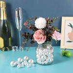 SUREAM Polished Pearls Mixed Sizes 14/20/30mm, 100PCS White Floating Beads and 2300PCS Gel Beads, Elegant Glossy Pearl for Craft, Table Scatters, Candle Centerpieces, Birthday Party, Floral Decor