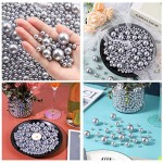 SUREAM Silver Floating Pearls for Vase Filler, 250PCS 8/14/20mm Assorted Beads with 2300PCS Water Gel Beads, Mixed Sizes Round Faux Pearls for Table Centerpiece, Floral, Wedding Decor, Home Party