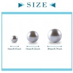 SUREAM Silver Floating Pearls for Vase Filler, 250PCS 8/14/20mm Assorted Beads with 2300PCS Water Gel Beads, Mixed Sizes Round Faux Pearls for Table Centerpiece, Floral, Wedding Decor, Home Party