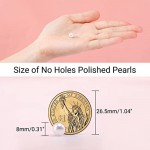 SUREAM White 1300Pcs Vase Fillers Pearls, 8mm/0.31in Faux Plastic Pearls for Crafts No Hole, Decorative Bulk Filler Beads for Home Centerpiece, Makeup Brush Holder, Wedding Candles, Table Scatter