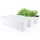 Window Boxes Planters, Greaner 3PCS 16x3.8 Inch Large Herb Planters with Tray, Indoor Succulent Cactus Flowers Vegetable Plastic Rectangle Pots for Balcony, Office, Garden, Outdoor, Windowsill (White)