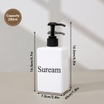 Suream Empty Shampoo Bottles with Pump, 3Pack 9.5oz/280ml Refillable Body Wash Dispensers for Shower, Plastic Countertop Soap Bottle for Bathroom, Kitchen Sink, Hotle, Salon Suream Empty Shampoo Bottles with Pump, 3Pack 9.5oz/280ml Refillable Body Wash Dispensers for Shower, Plastic Countertop Soap Bottle for Bathroom, Kitchen Sink, Hotle, Salon