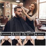 Suream Barber Cape, Professional Salon Hair Cutting Cape, Large Hairdresser Cape for Haircut, Coloring, Makeup, Styling-56"x63" Suream Barber Cape, Professional Salon Hair Cutting Cape, Large Hairdresser Cape for Haircut, Coloring, Makeup, Styling-56"x63"