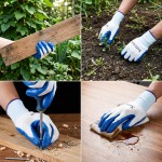 Suream Gardening Gloves, 3 Pairs Outdoor Work Garden Gloves Breathable Rubber Coated Outdoor Protective Yard Glove with Grip for Women Men Garden Essentials Suream Gardening Gloves, 3 Pairs Outdoor Work Garden Gloves Breathable Rubber Coated Outdoor Protective Yard Glove with Grip for Women Men Garden Essentials