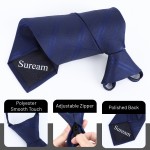 Suream Zipper Ties for Men Adjustable Men's Neckties Zip on Tie for Zipper Skinny Necktie Clip on Slim Tie Suream Zipper Ties for Men Adjustable Men's Neckties Zip on Tie for Zipper Skinny Necktie Clip on Slim Tie